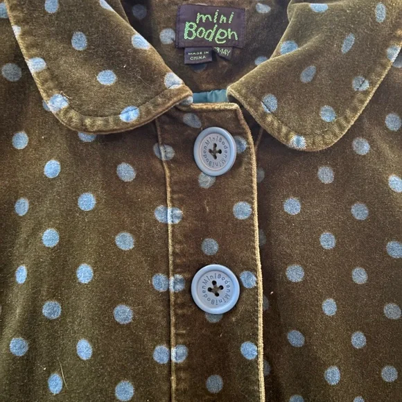 Boden kids Olive Green Polka Dot Jacket - Picture 3 of 8